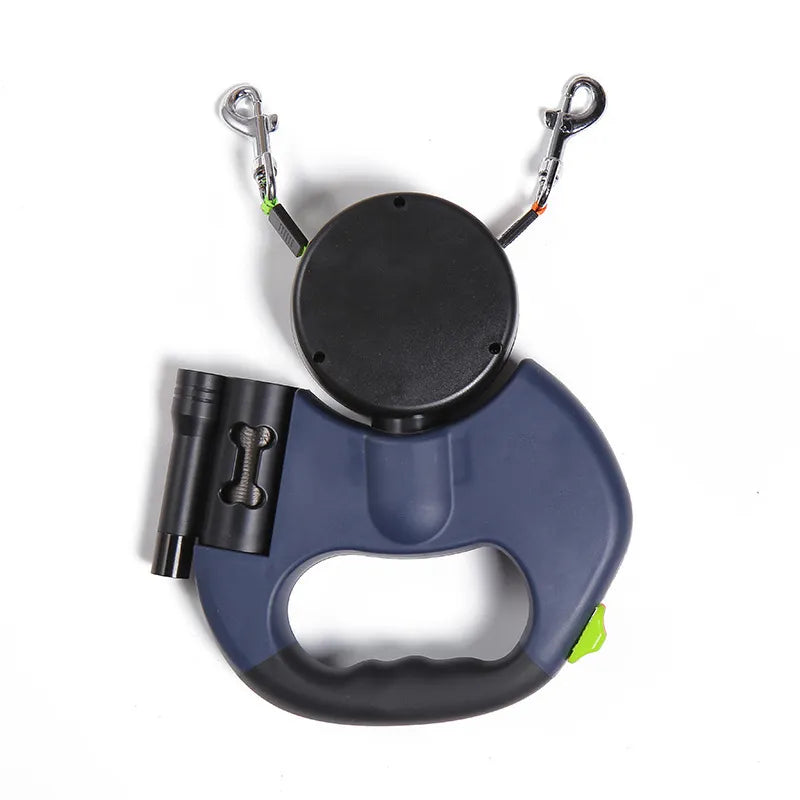 Dual Retractable Reflective Dog Leash